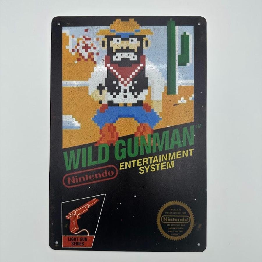 INDEPENDENT インディペンデント　ブリキ版　看板　装飾 ブリキ看板 任天堂 ワイルドガンマン NES レトロゲーム インテリア