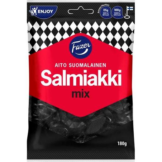 Fazer Salmiakki Mix ファッツェル サルミアッキ ミックス リコリス 袋 x 180g フィンランドのお菓子です