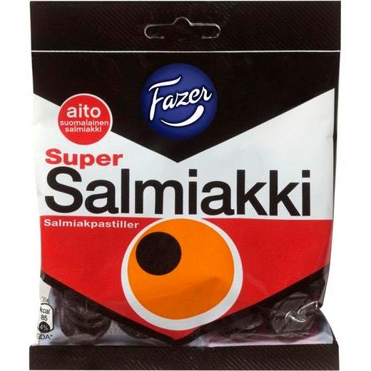 Fazer Super Salmiakki ファッツェル スーパーサルミアッキ 1袋×80g