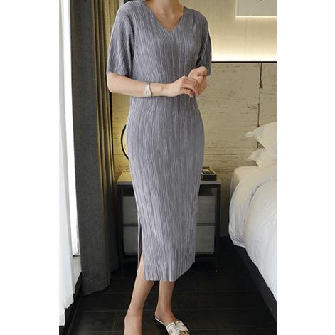 プリーツ ワンピース レディース 夏 ロングワンピース 韓国 ファッション ロング丈 リゾートワンピ 夏ワンピ ストレッチ メール便対応可能 Sin Luna G 通販 Yahoo ショッピング