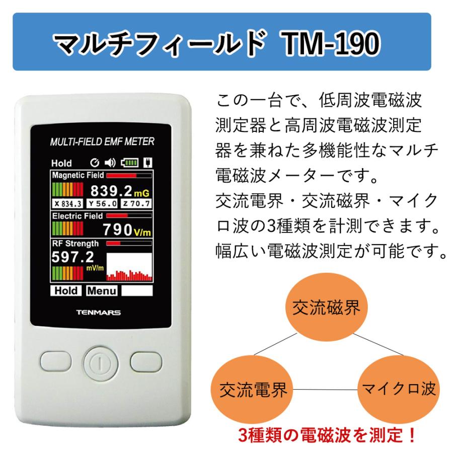 マルチフィールド 電磁波測定器 TM-190 電磁波防止ステッカー 5G 