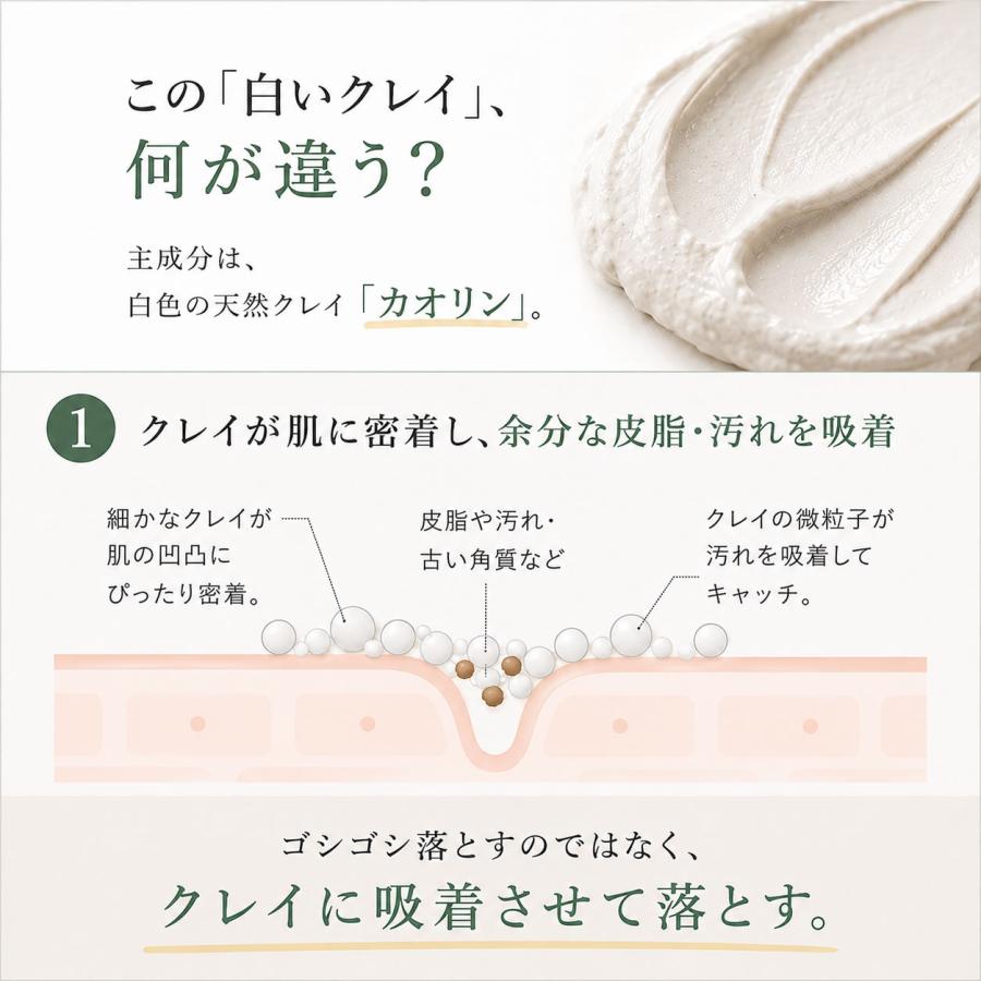 ニキビ 洗顔 洗顔料 クレイ洗顔 敏感肌 50回分 280g 毛穴 黒ずみ 低