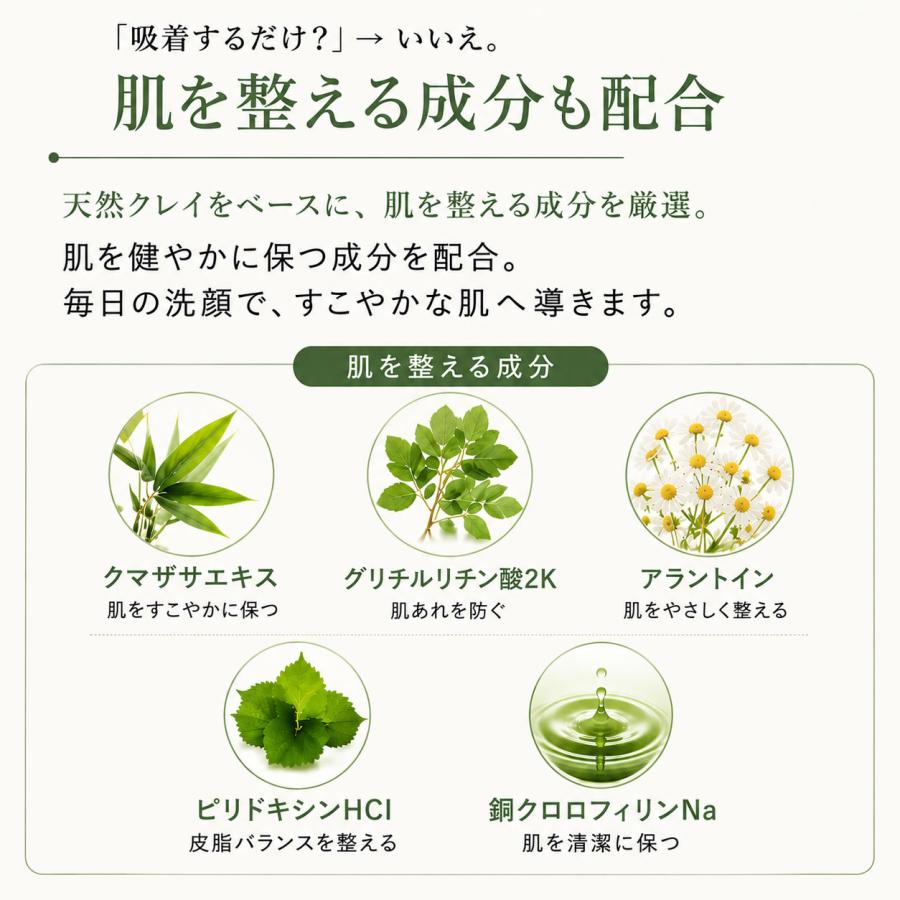 ニキビ 洗顔 洗顔料 クレイ洗顔 敏感肌 50回分 280g 毛穴 黒ずみ 低