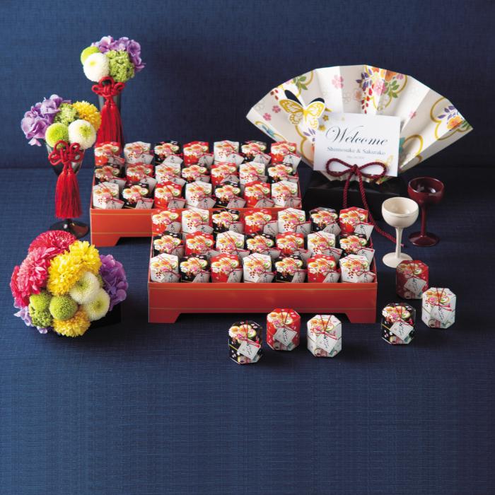 【ウェルカムプチギフト】★はないちこづつ（ハートせんべい）48個セット　1827【プチギフト・和風】 | 