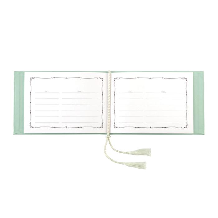 【演出用品】ゲストブック グリーン　1834【挙式・ブライダル・必需品】 |  | 01