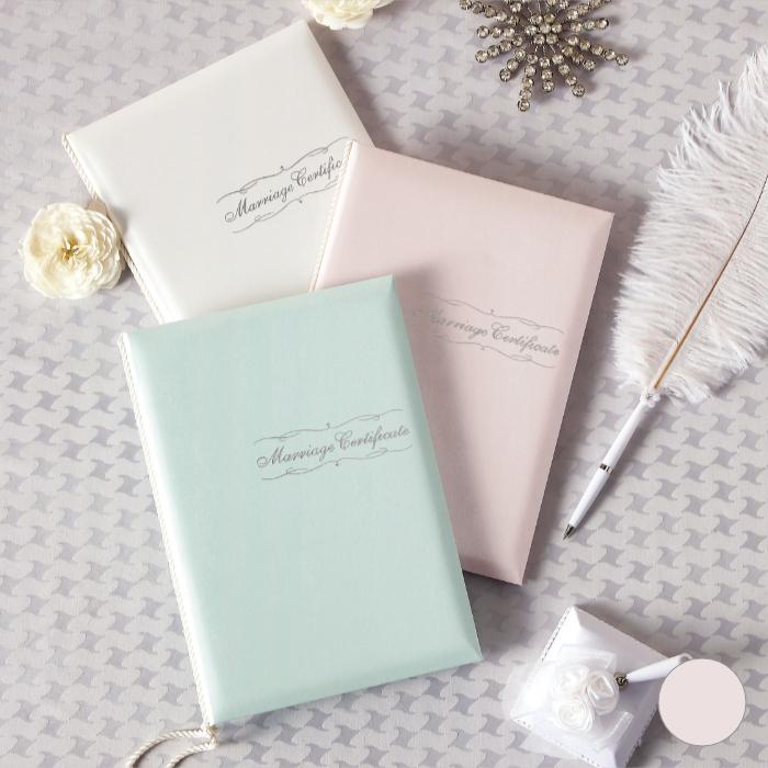 【演出用品】結婚証明書 ピンク 人前式用　1836【結婚式・挙式・必需品】 | 