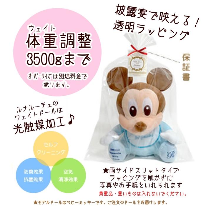 ウェイトドール ベビープー ピンクスタイ イニシャルver  ディズニー disney Winnie the Pooh くまのプーさん 結婚式 体重ドール 出産祝い | Disney | 03