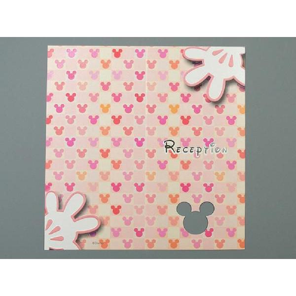 『当店限定！』ディズニー席次表セット ”チェック　ピンクサファイア”　ミッキーマウス ペーパーアイテム『20％off』『手作り』 結婚式 ギフト プチギフト | Disney | 01