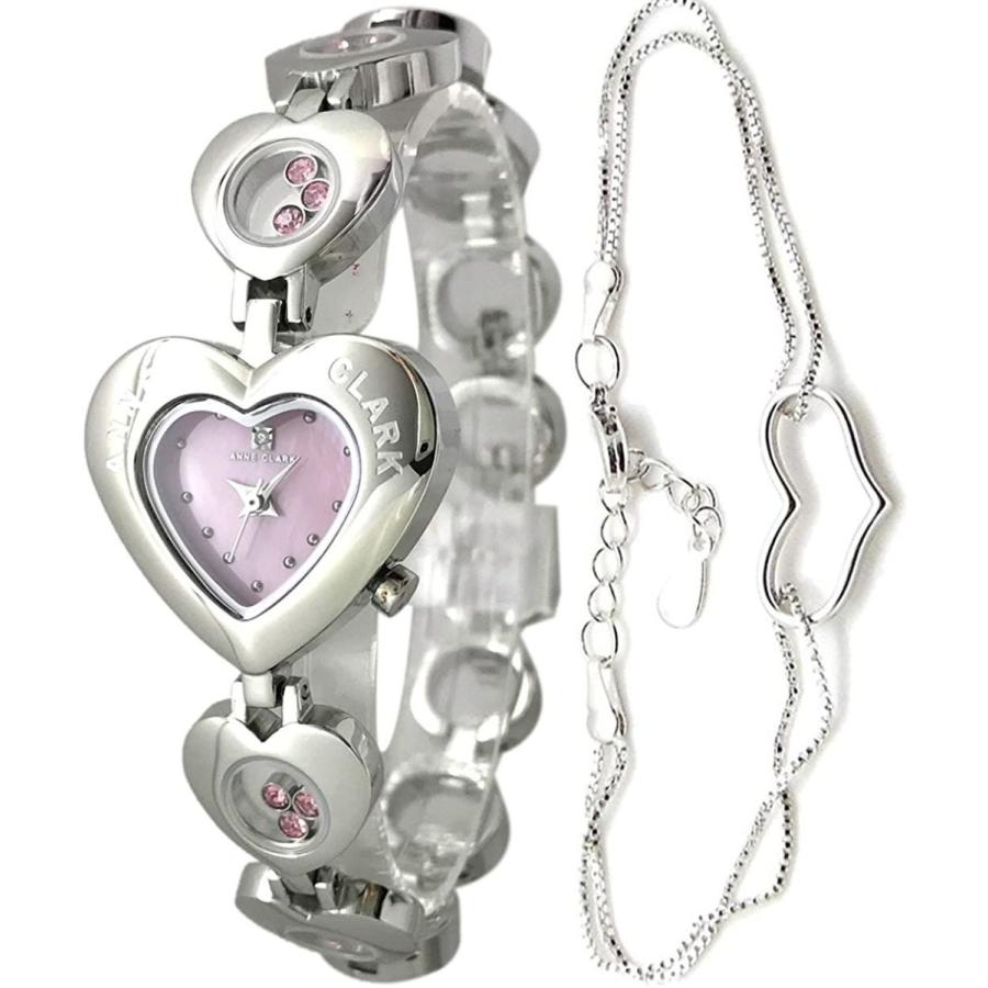 最も優遇 Anne Clark アンクラーク ピンクシェル 天然ダイヤ ハートブレス付 レディース腕時計 Au1031 17 並行輸入品 人気トレンド Www Skylanceronline Com