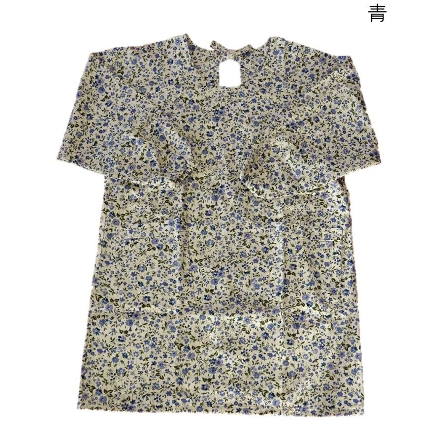 百貨店販売 日本 製 かっぽう 着 花 柄 系 割烹着 人気 ＮＯ1 老舗 の 新 定番  かわいい 花 柄 の おしゃれ 割烹着 スモック 母の日 71619