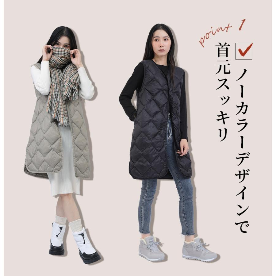 ダウンベスト キルティングベスト レディース ライトダウンベスト 軽い