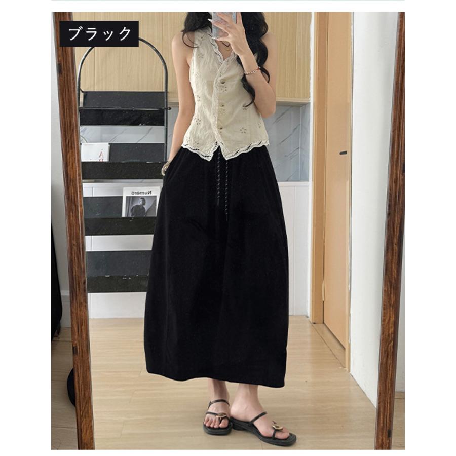 スカート レディース 夏 涼しい  接触冷感 体型カバー ロングスカート ボトムス ウエストゴム 軽量快適  春 夏 カジュアル おしゃれ  ゆったり  通勤 春夏服装 |  | 08