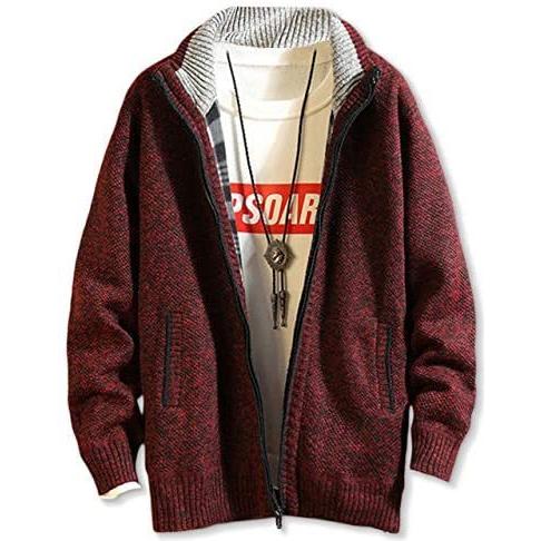 スロウライド メンズ 男性用 ニットカーディガン パーカー トレーナー フリース素材 防寒 カジュアル 部屋着 大きい ワインレッド Ll Luna Ude06k4fi 月海商会 通販 Yahoo ショッピング