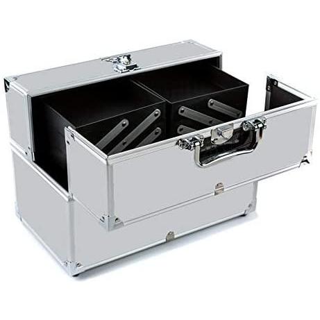 Mctech コスメボックス 大容量 プロー アルミ 収納ボックス 鍵付 化粧品 小物 収納 Pymr Go Th