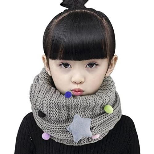 ネックウォーマー 女の子 スヌード キッズ 保温 厚手 あったか ニットスヌード マフラー 可愛い 星 スターモチーフ ストール 襟巻き グレー Luna Unv03j4dd 月海商会 通販 Yahoo ショッピング