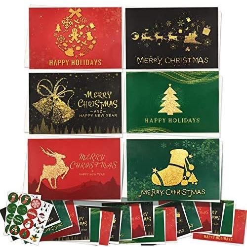 24枚 クリスマスカード 封筒付き クリスマス メッセージカード 二つ折り トナカイ ベル クリスマスツリー ソックス 赤緑黒 赤緑黒 Luna Unv17p4ce 月海商会 通販 Yahoo ショッピング
