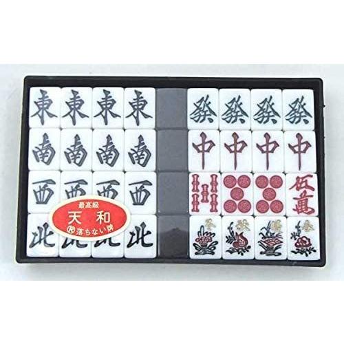 くずれにくい麻雀アール牌 手打ち麻雀牌 別注天和 黒 白点棒付 牌ストラップ付 Luna Vde10t3jd 月海商会 通販 Yahoo ショッピング