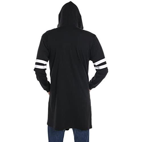 ロングパーカー メンズ マント フード ロング丈 ジップアップ ストリート 原宿系 存在感 際立つ モード系 ビジュアル系 ブラック1 L Luna Vde26j4ae050 月海商会 通販 Yahoo ショッピング