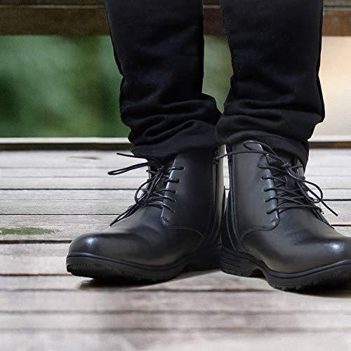 魅力的な価格 And More 3e Cm 26 0 ブラック 紐 本革 幅広 3e シューズ 防水 ブーツ メンズ アンドモア レインシューズ ブーツ Www Rankinengineering Com