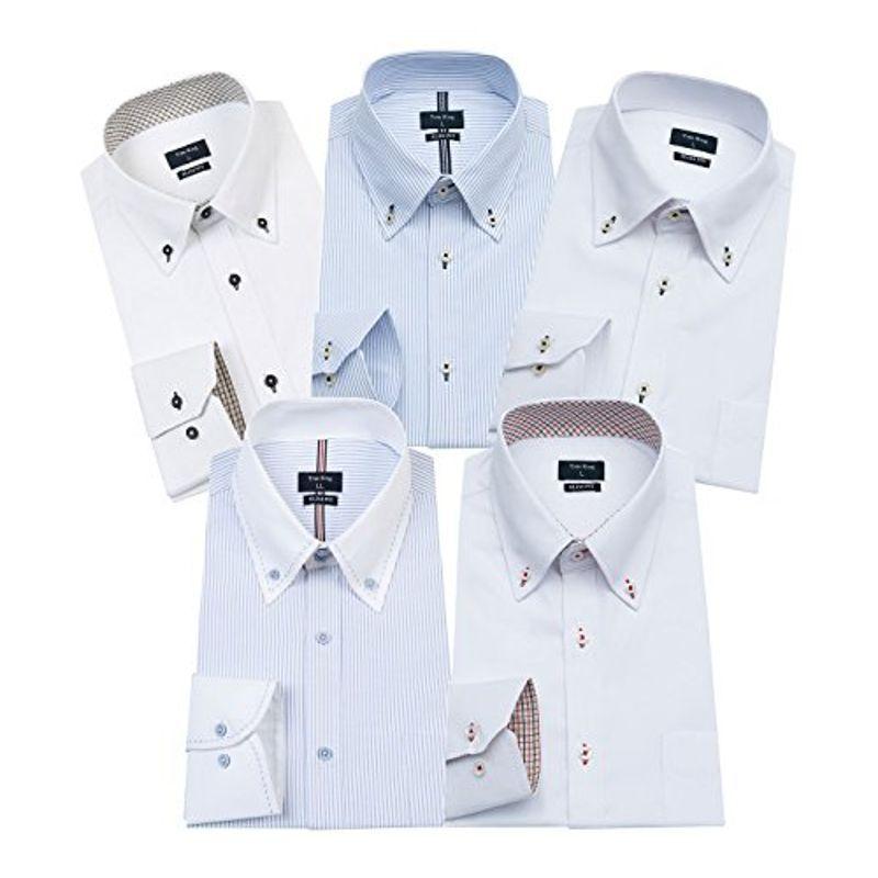 注目ショップ ブランドのギフト シャツ ビジネス 細身 ボタンダウン 長袖 メンズ ワイシャツ 5枚組入り C 5 多色選択 L Colour その他トップス Www Ldlab It