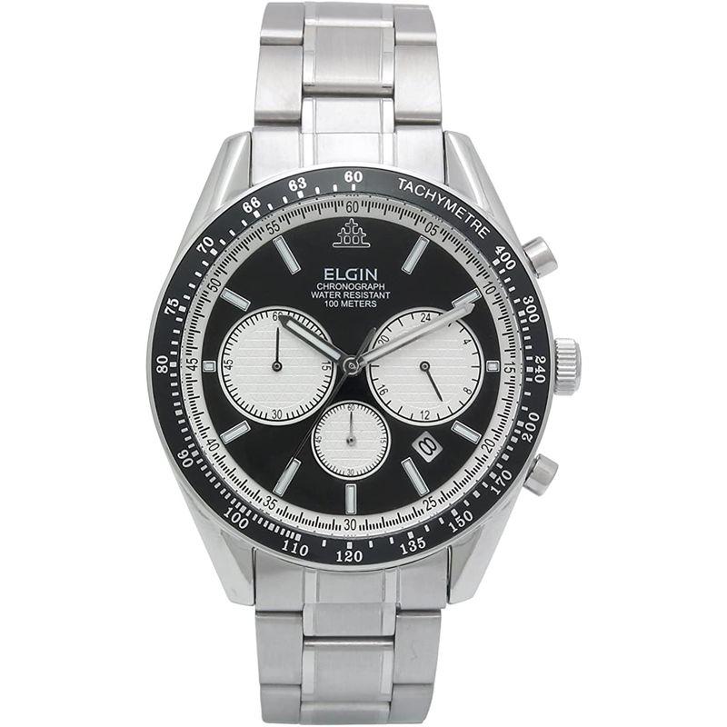 腕時計、アクセサリー メンズ腕時計 売切り特価 エルジン 腕時計 FK1401S-B メンズ シルバー | www 