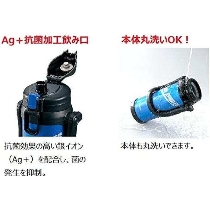 直送商品 象印マホービン ZOJIRUSHI ミズノ水筒 直飲み スポーツタイプ ステンレスクールボトル 2.0L ブラック SD-BX20-BA ZOJIRUSHI SD-AA10-BA BLACK