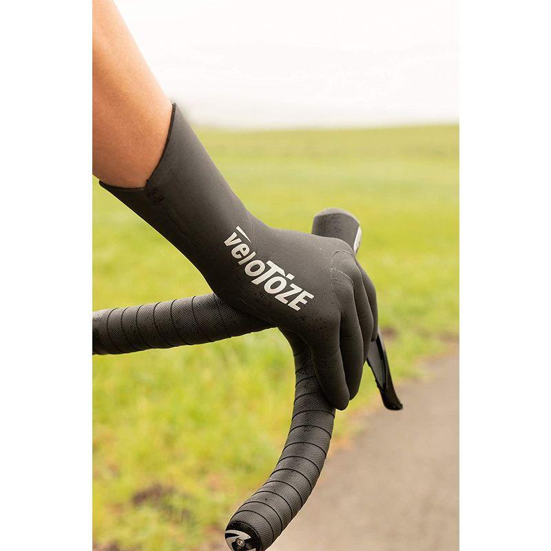 Velotoze(ヴェロトーゼ) ウォータープルーフ サイクリンググローブ ブラック S 手囲い:17?19cm ベロトーゼ エアログローブ ブラック L veloTOZE