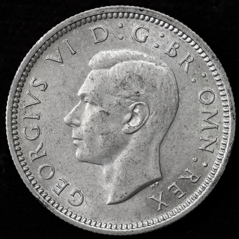 イギリス ジョージ6世 1944年 6ペンス銀貨 : エルズコレクション