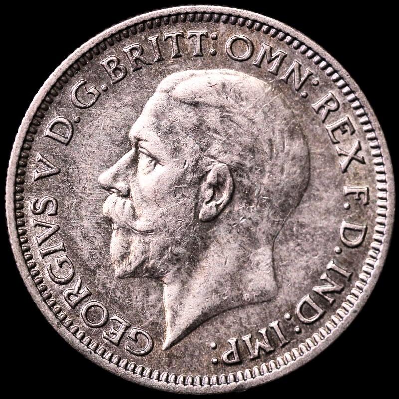 イギリス　ジョージ5世　1933年　6ペンス銀貨｜lunatrading