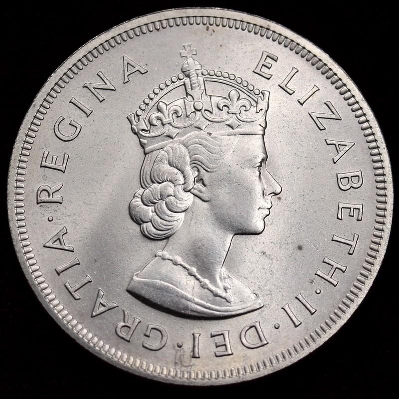 バミューダ諸島 1959年 1クラウン 大型銀貨 発見350年記念 エリザベス