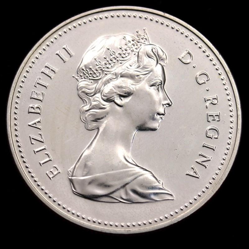 カナダ 1979年 1ドル 大型銀貨 五大湖探検300周年記念 エリザベス