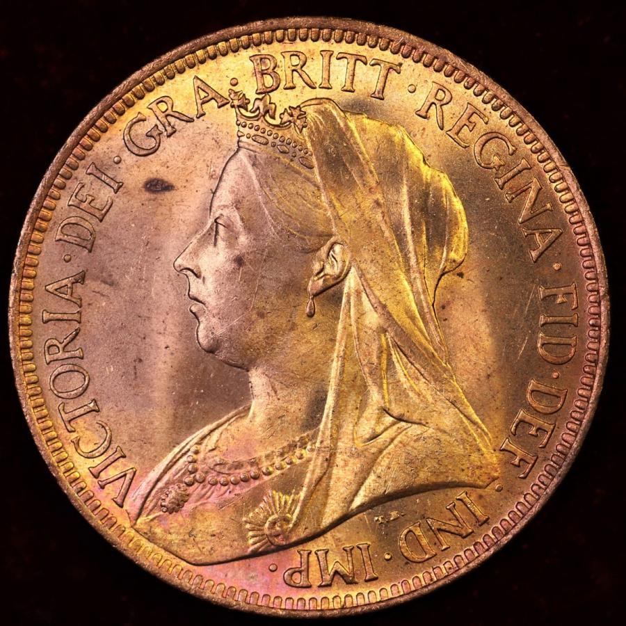 イギリス　ビクトリア　1901年　ハーフペニー銅貨 　｜lunatrading