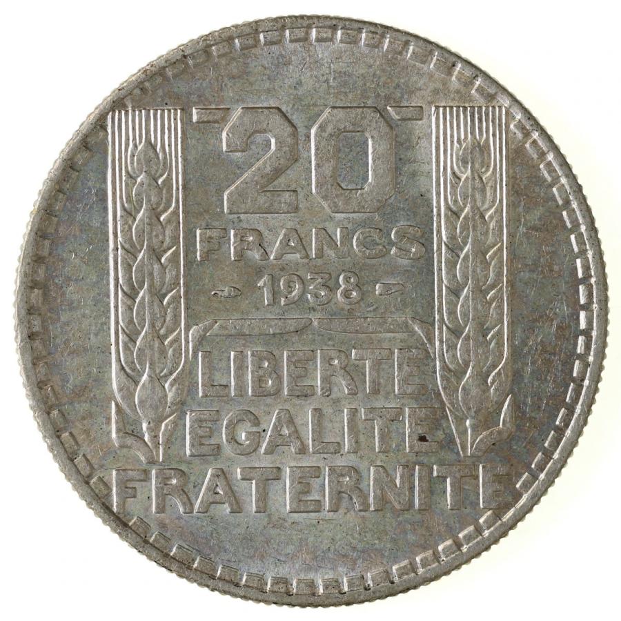 フランス 1938年 20フラン 大型銀貨 : エルズコレクション - 通販