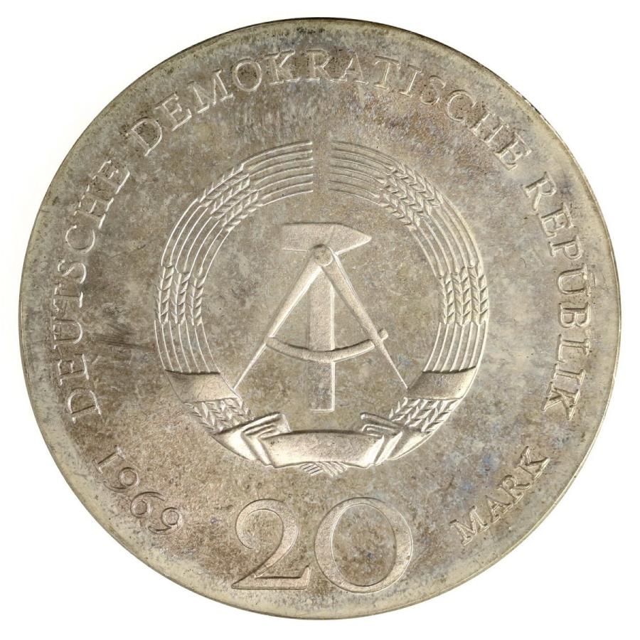 東ドイツ 1969年 ゲーテ生誕220周年記念 20マルク 銀貨 【公式通販】