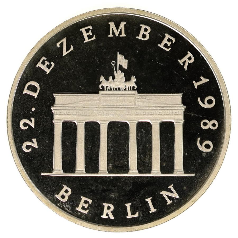 専門店では 東ドイツ　1990年　ブランデンブルク門開門記念　20マルク　プルーフ　白銅貨 ビンテージおもちゃ