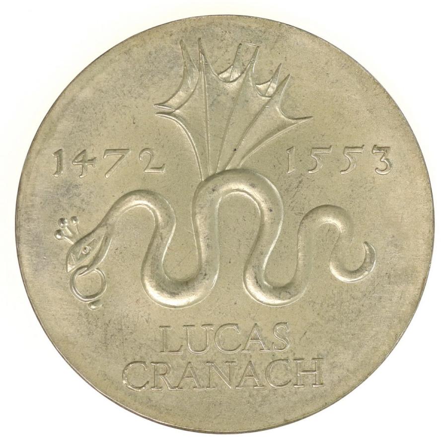 東ドイツ 1972年 ルーカス・クラナッハ生まれ落ちる500周年不死化 20記号 銀 楽器、手芸、コレクション-コレクション、趣味
