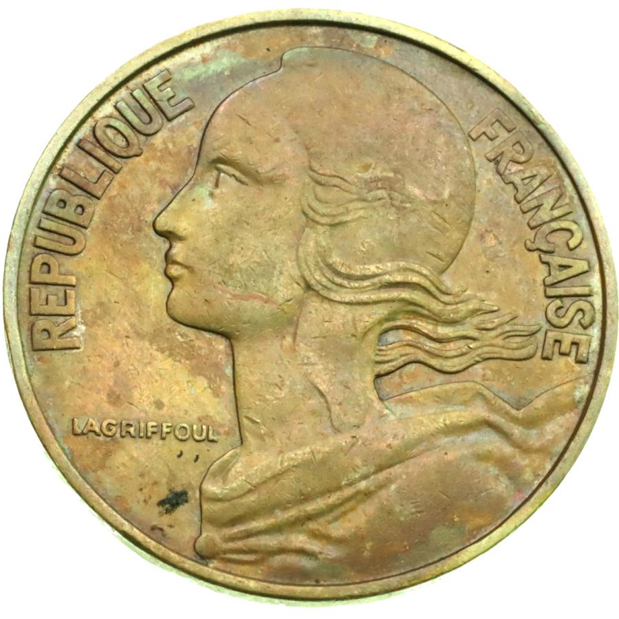 フランス　1962年　20サンチーム　黄銅貨　FRANCE　1962　20 Centimes｜lunatrading