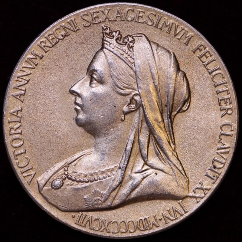 イギリス ヴィクトリア(ビクトリア) 1897年 在位60年記念 銀メダル