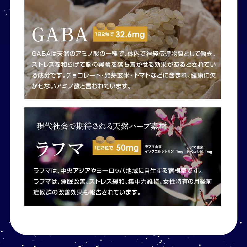 ギャバ×ラフマのすっきりサプリ 機能性表示食品 GABA ラフマ 送料無料 優良配送｜lune-shop｜08