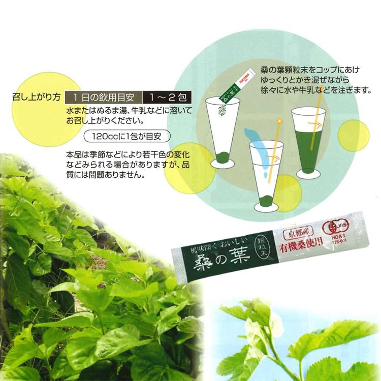 健康補助食品 有機桑の葉加工食品 京都産有機　桑の葉 60包 化学肥料、農薬を使用せず、京都産の【有機桑の葉】を使用したJAS 認定有機製品 |  | 04