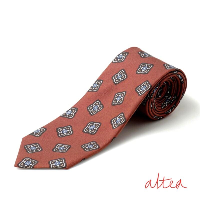 新品未使用品  Altea 【アルテア】小紋柄シルクタイ Altea（アルテア） 小紋柄プリントシルクネクタイ(2529040