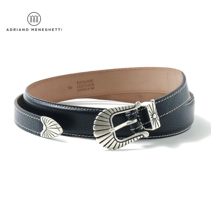 ADRIANO MENEGHETTI アドリアーノ レザーウエスタンベルト