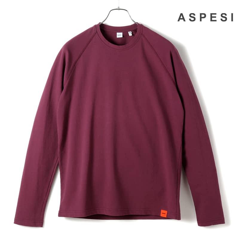 ASPESI / アスペジループバックコットンクルーネックスウェットシャツ 