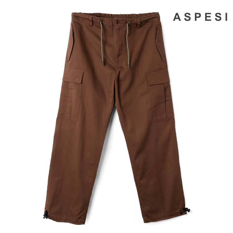 【新品】アスペジ カーゴパンツ ブラウン L 新品】アスペジ カーゴパンツ ブラウン L