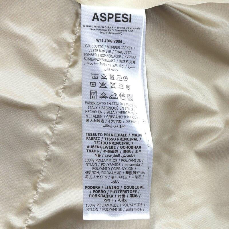 ASPESI / アスペジ 撥水高密度シャイニーナイロン比翼仕立てデタッチャブルフーデッドジャケット(4I08/V006) （シャンパンベージュ）の画像