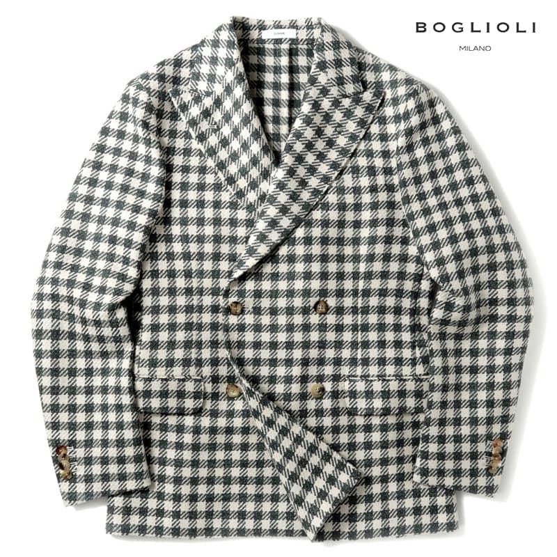 ボリオリ】テーラードジャケットリネン混緑