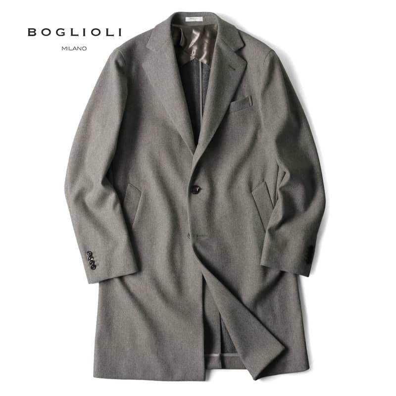 BOGLIOLI / ボリオリ ダブルフェイスウールメルトン3Bチェスターコート  