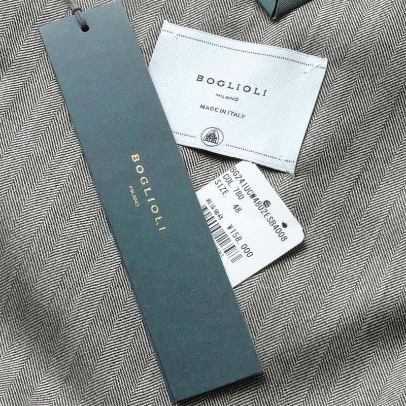 BOGLIOLI（ボリオリ） ウールシルクヘリンボーン4Bダブルジャケット 