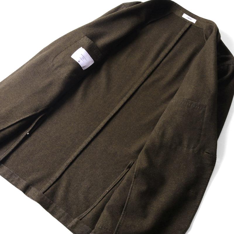 BOGLIOLI / ボリオリ ガーメントダイウールソフトフランネル2Bジャケット(K.JACKET) （ブラウン×ブラック）の画像