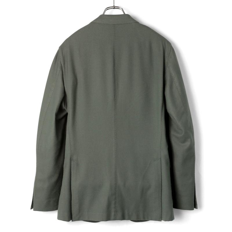 BOGLIOLI / ボリオリ ガーメントダイウールソフトツイル2Bジャケット(K.JACKET) （グレイッシュオリーブ）の画像